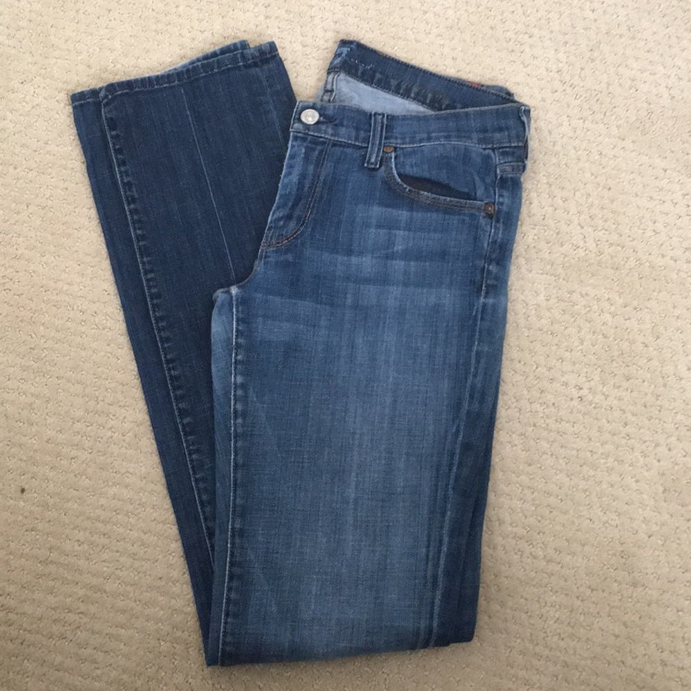 7 For All Mankind Straight Leg Jeans, 33” inseam
